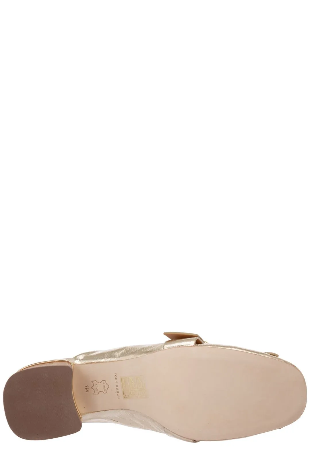 Tory Burch Kiltie Metallic Effect Buckle Detailed Mules