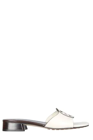 Tory Burch Logo Plaque Open Toe Sandals