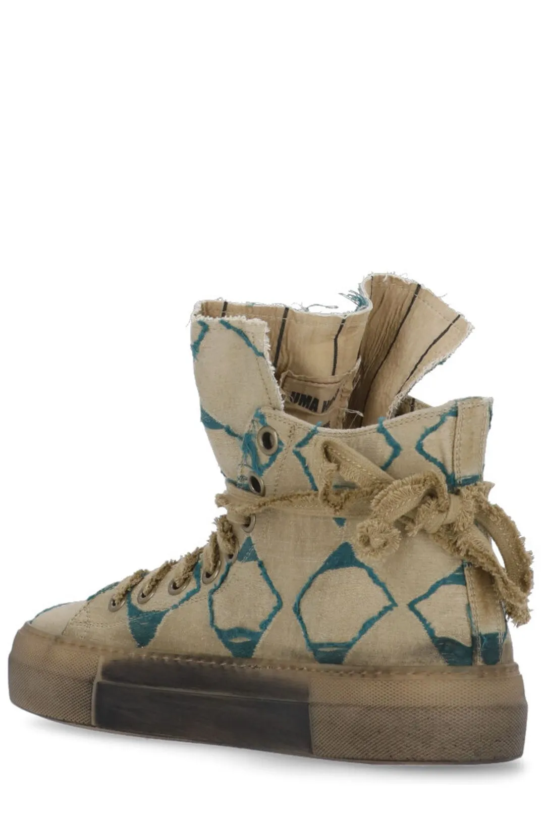 Uma Wang Used Effect High-Top Sneakers