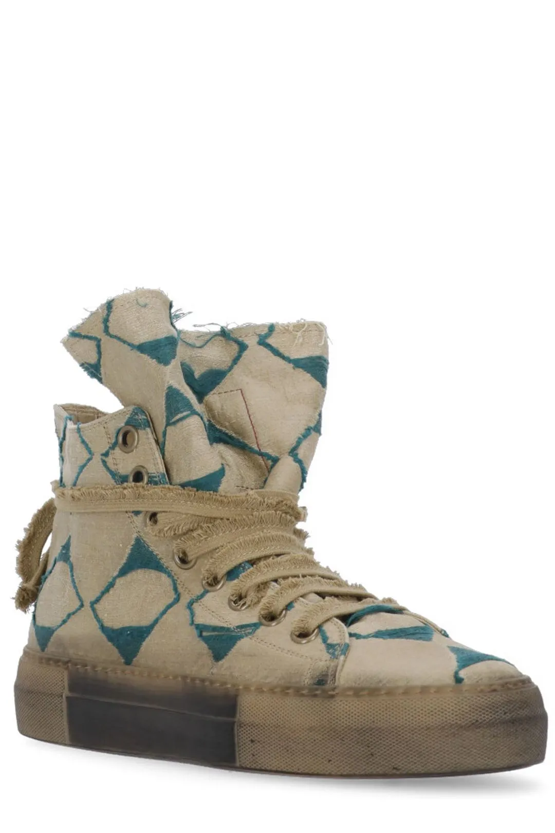 Uma Wang Used Effect High-Top Sneakers