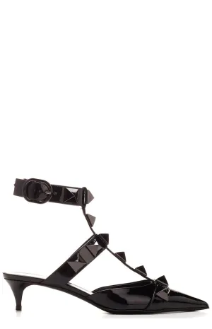 Valentino Garavani Rockstud Ankle Strapped Pumps