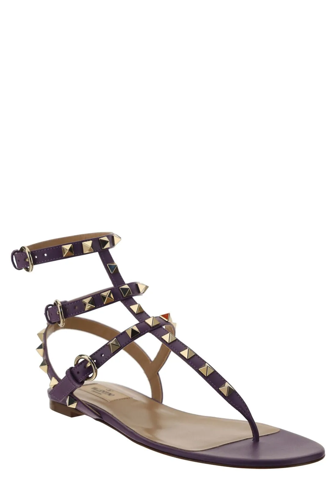 Valentino Garavani Rockstud Strapped Flat Sandals