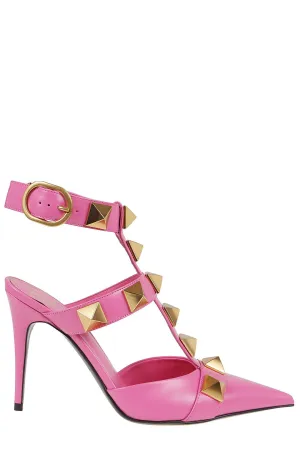 Valentino Garavani Roman Stud Ankle Strapped Pumps