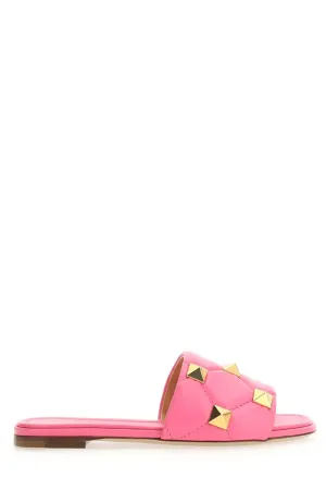 Valentino Garavani Roman Stud Detailed Flat Sandals