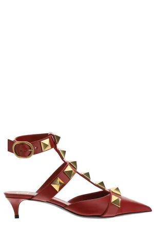 Valentino Garavani Roman Stud Pointed-Toe Pumps
