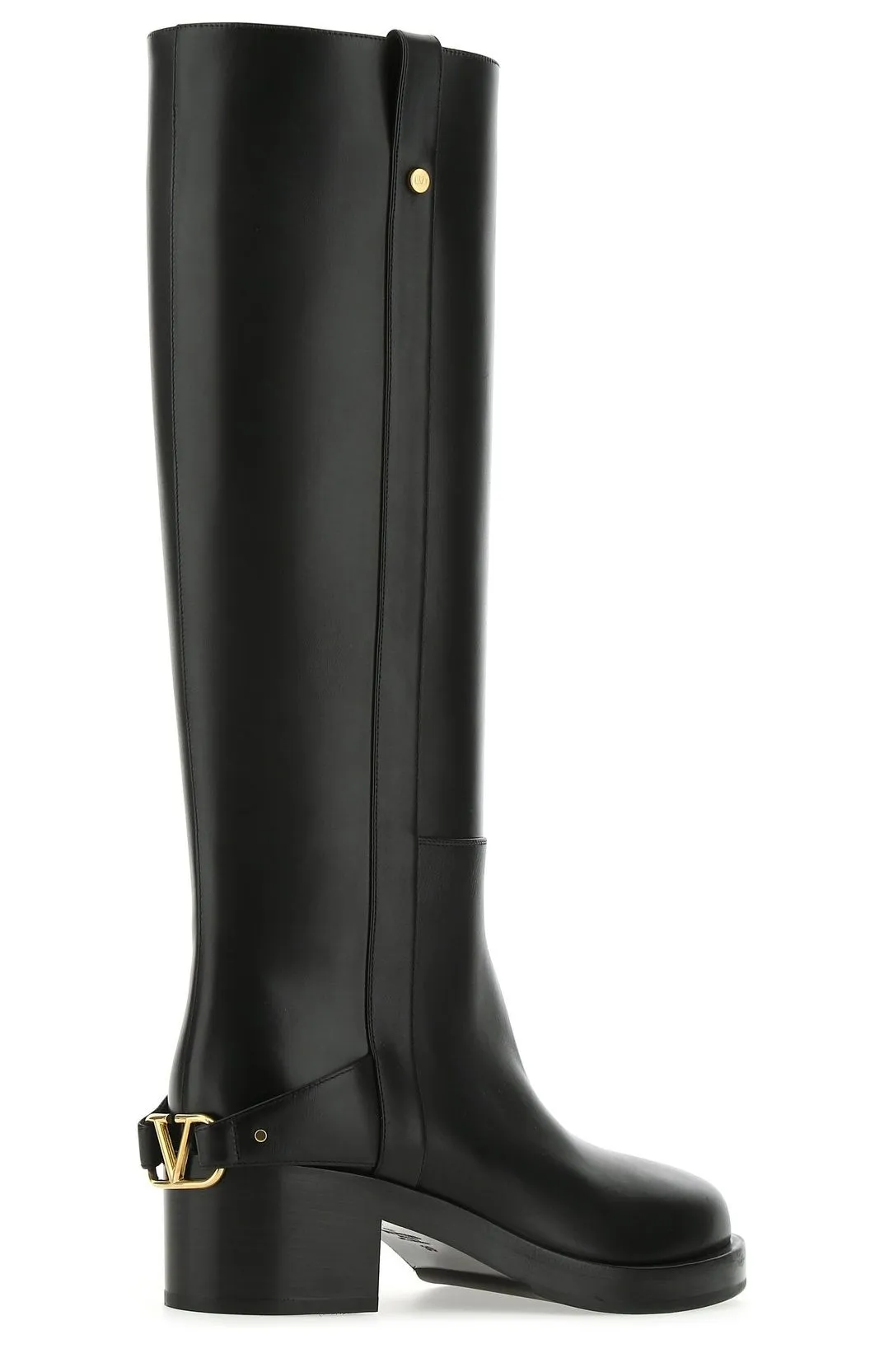 Valentino VLogo-Detailed Block-Heel Boots