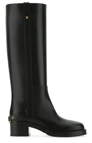 Valentino VLogo-Detailed Block-Heel Boots