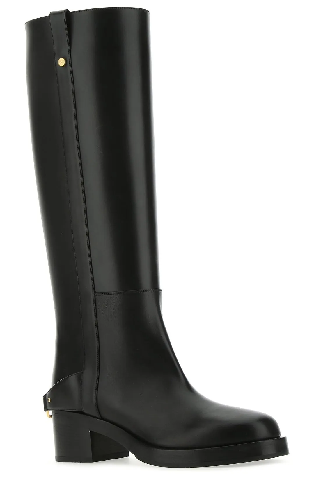 Valentino VLogo-Detailed Block-Heel Boots