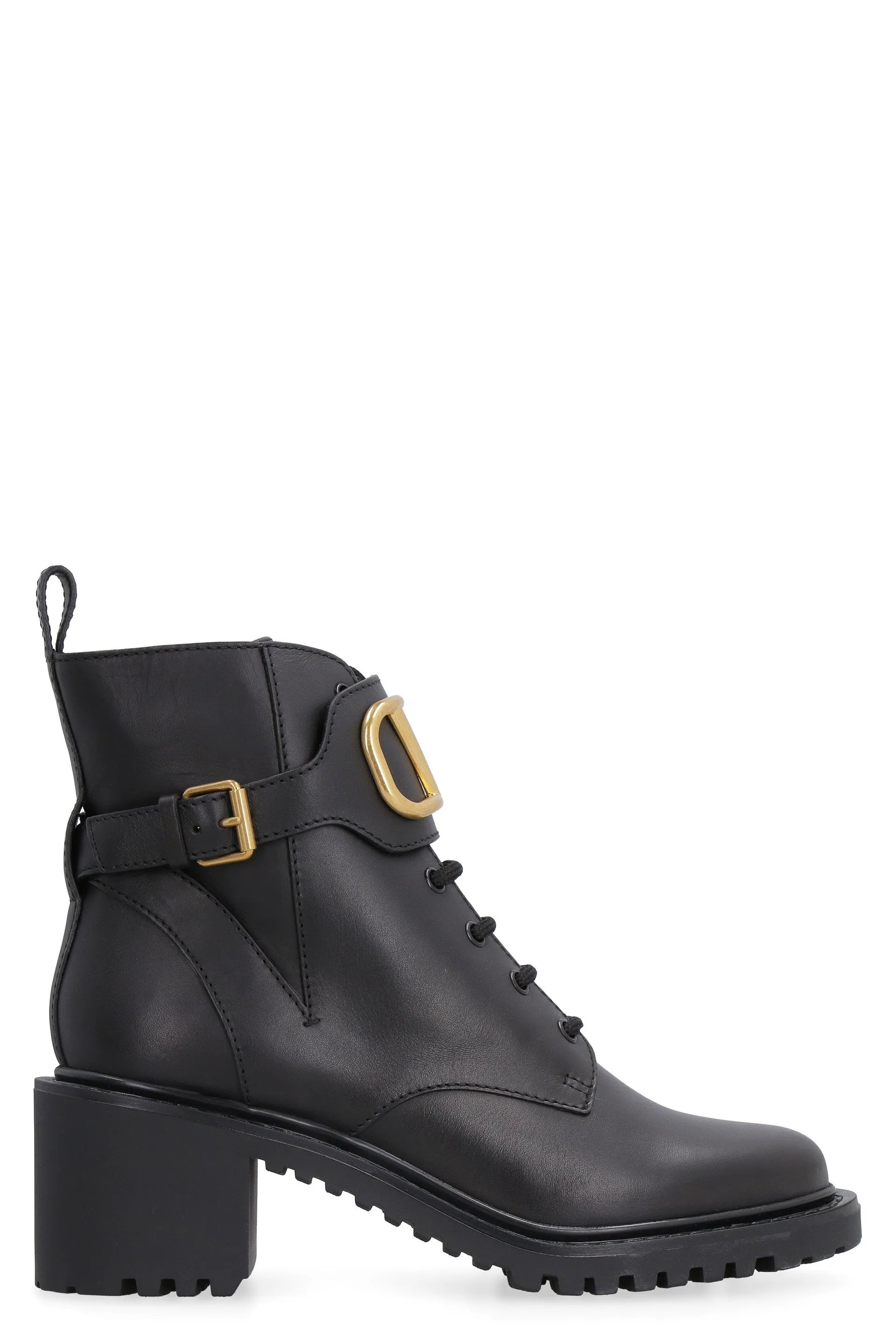 Valentino VLogo Plaque Lace-Up Boot