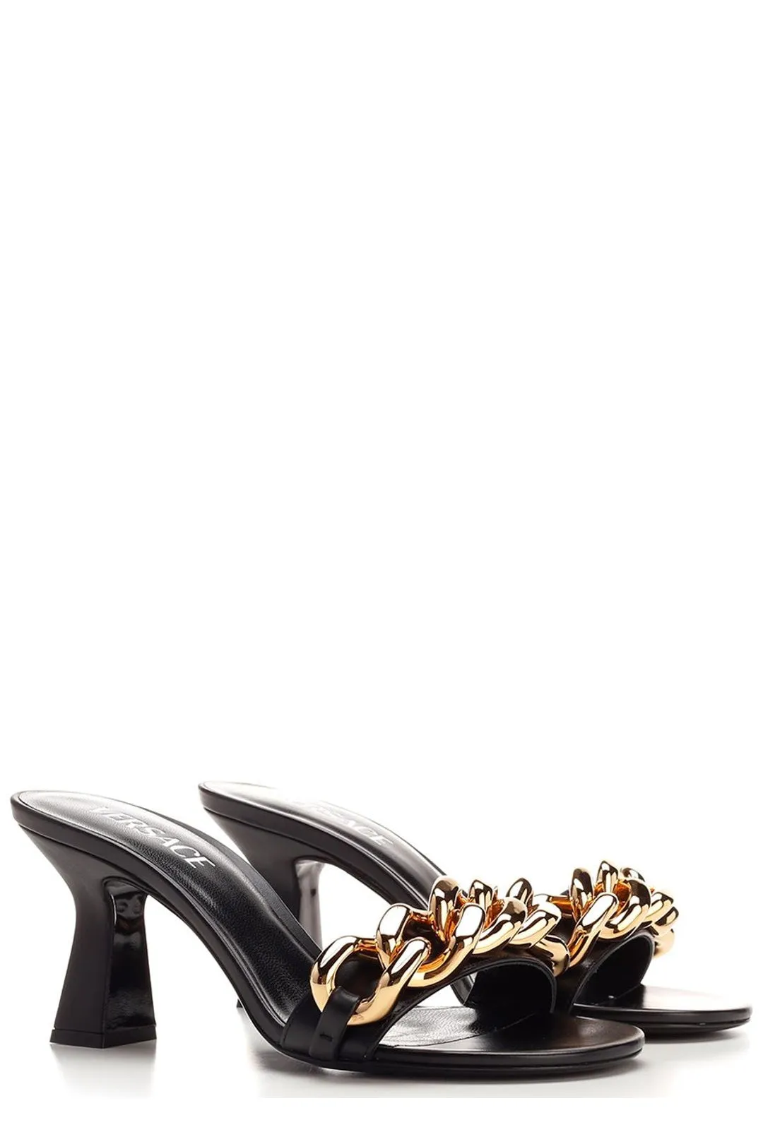 Versace Medusa Chain Link Slip-On Mules