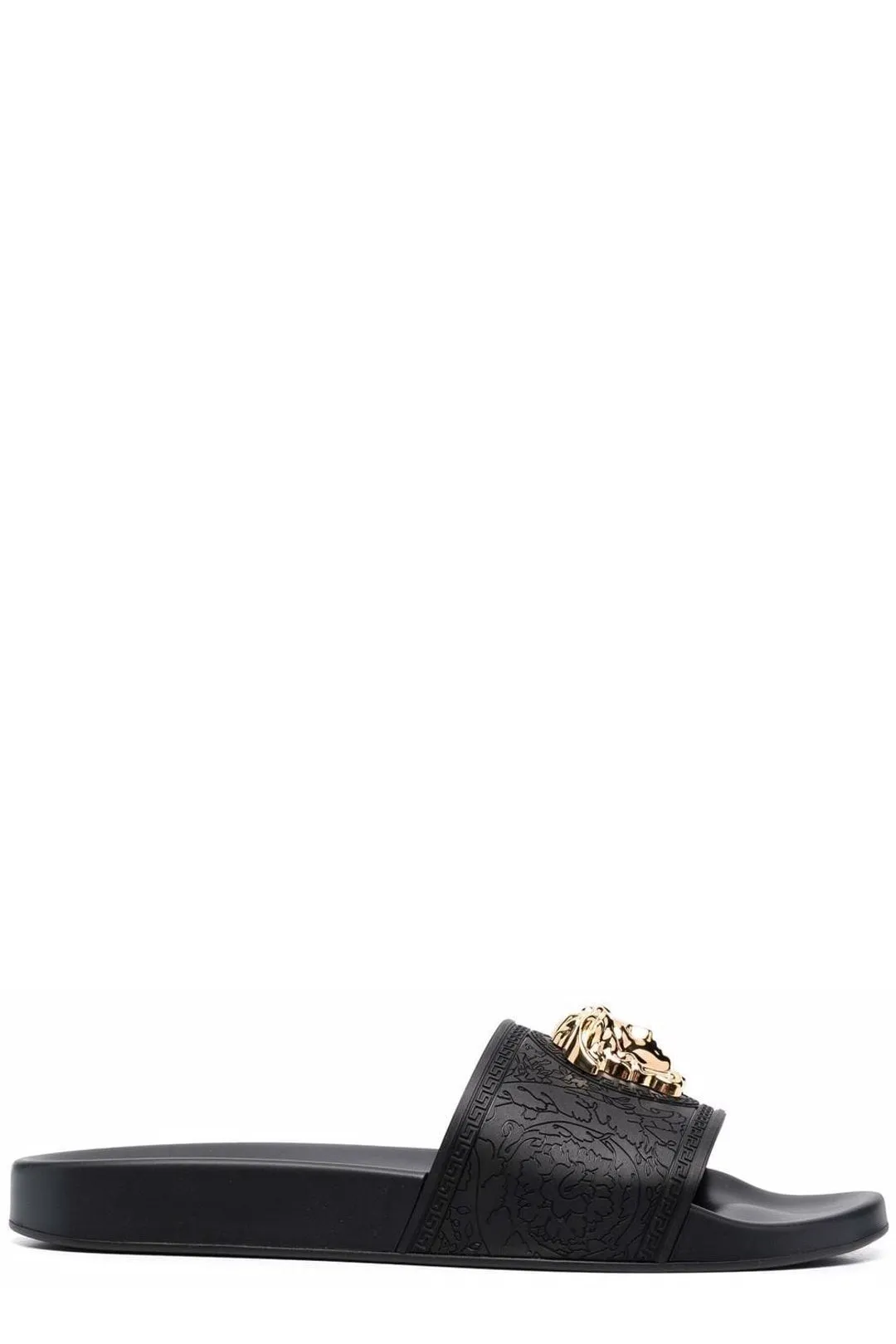 Versace Medusa-Plaque Slip-On Slides