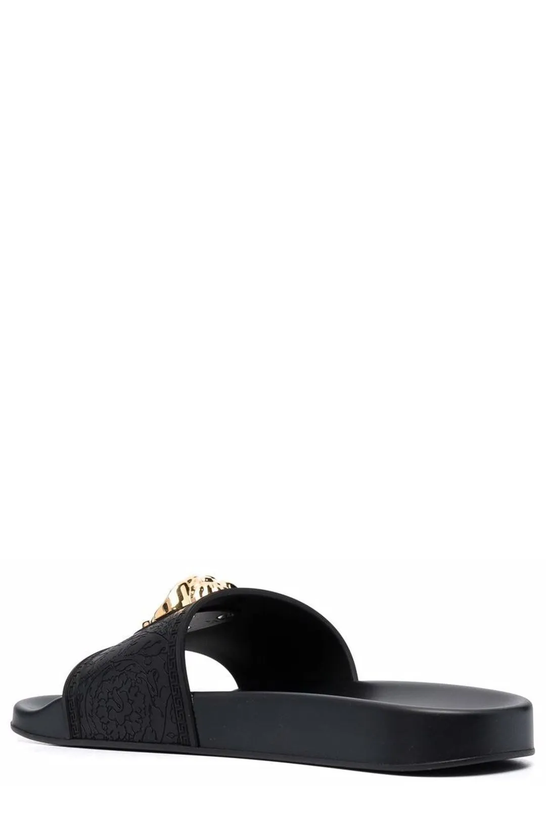 Versace Medusa-Plaque Slip-On Slides