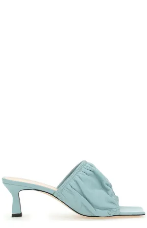 Wandler Ruched Mid Heel Mules