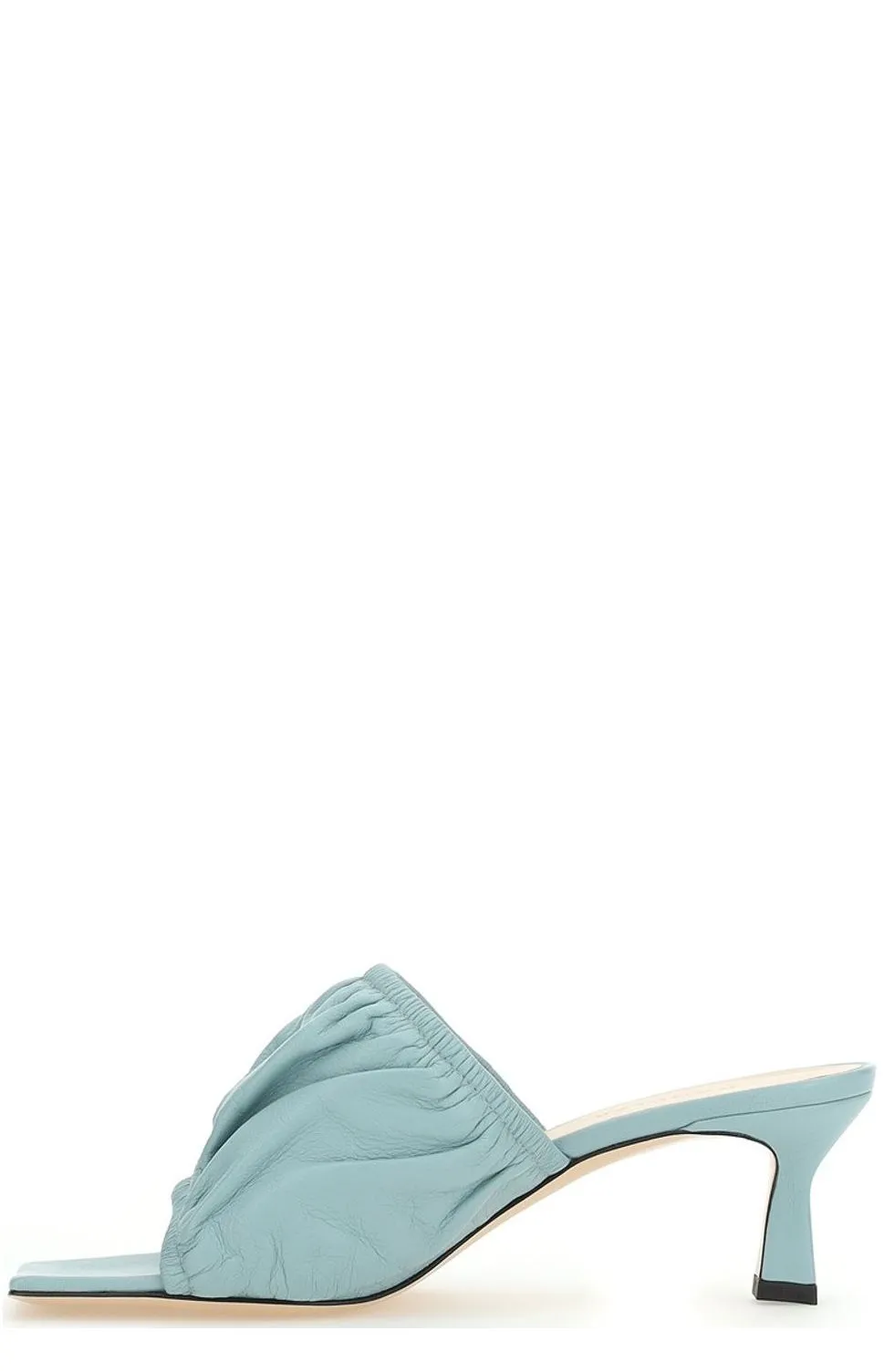 Wandler Ruched Mid Heel Mules